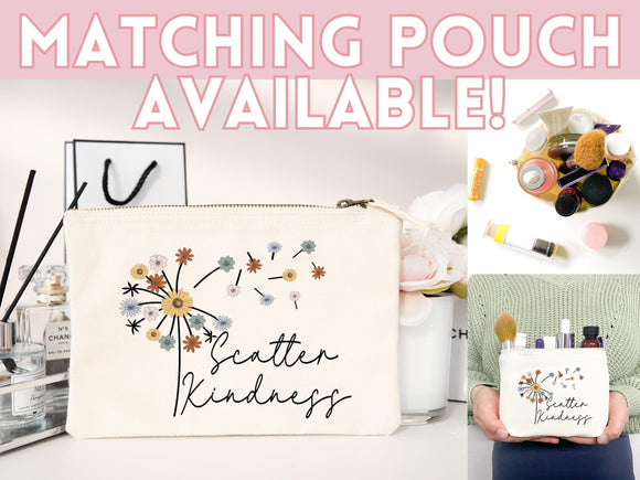 Kindness Tote Bag Floral Bag Flower Tote Canvas Womens Tote For Her Cute Tote Bag Reusable Bag Grocery Tote Shopper Everyday Tote Eco Bag