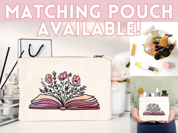 Floral Tote Bag, Artsy Tote Bag, Cute Tote Bag, Book Lovers Tote,Everyday Bag,Shoulder Bag,Canvas Tote,Cute Tote Bag,Reusable Bag,School Bag