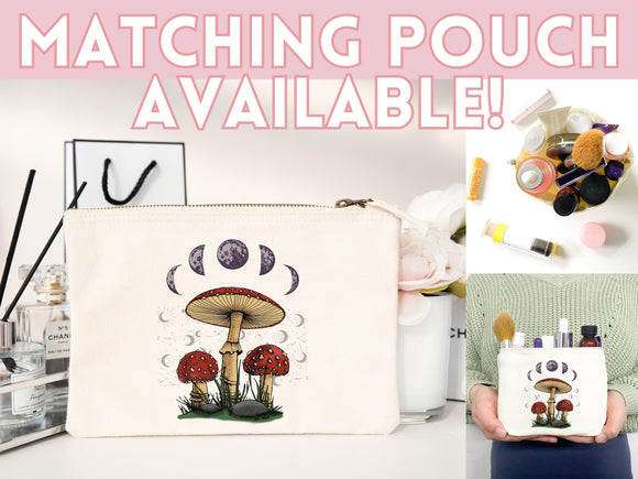 Mushroom Tote bag Celestial bag cottagecore bag canvas bag aesthetic tote mushroom gift cute tote bag fairycore nature lover gift moon gift