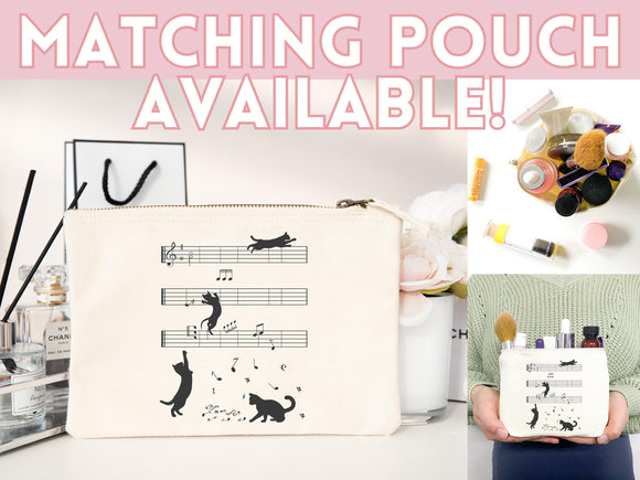 Cat Tote Bag Music Lover Tote Bag Cat Lover Gift Bag Cute Cat Gift For Mom Cute Canvas Tote Bag Animal Lover Gift Aesthetic Tote Shopper Bag
