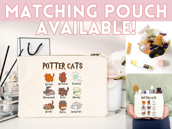 Potter Cat Tote Bag Funny Cat Lover Gift Bag Cute Cat Gift For Mom Cute Canvas Tote Bag Animal Lover Gift Aesthetic Tote Shopper School Tote