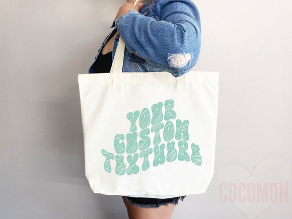 Personalized Bag Tote Thank You Bag Custom Tote Shopper Thank You Bag Custom Gift For Her Personalized Gift For Her Reusable Bag Grocery Bag