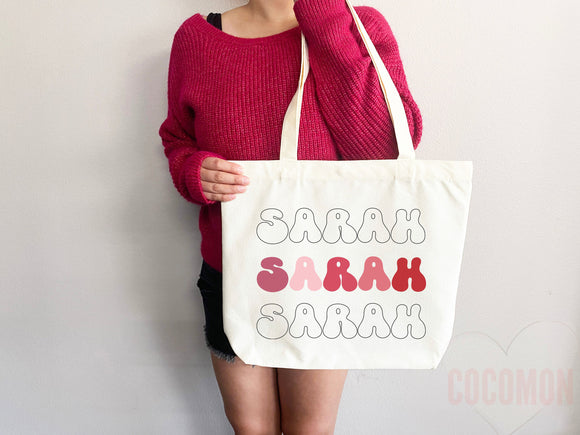 Personalized Name Bag Custom Name Tote Bag Custom Tote Shopper Women Bag Customized Name Gift For Her Personalized Gift For Her Reusable Bag