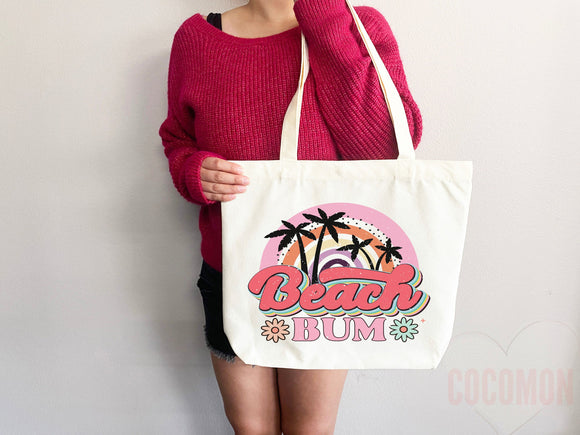 Beach Tote Bag Beach Bag Gift Bridesmaid Beach Summer Spring Tote Shopper Bag Eco Friendly Bag Reusable Grocery Tote Cute Tote School Bag