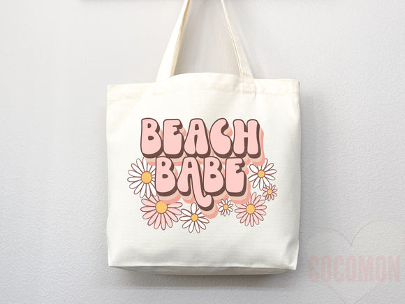 Beach Tote Bag Beach Bag Gift Bridesmaid Beach Summer Spring Tote Shopper Bag Eco Friendly Bag Reusable Grocery Tote Cute Tote School Bag