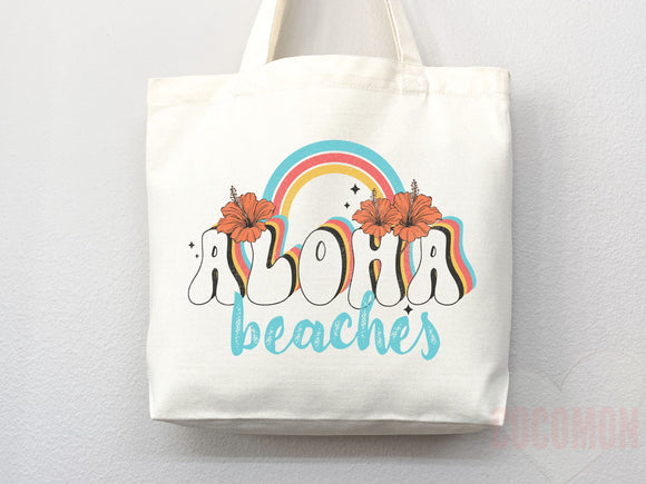 Beach Tote Bag Beach Bag Gift Bridesmaid Beach Summer Spring Tote Shopper Bag Eco Friendly Bag Reusable Grocery Tote Cute Tote School Bag