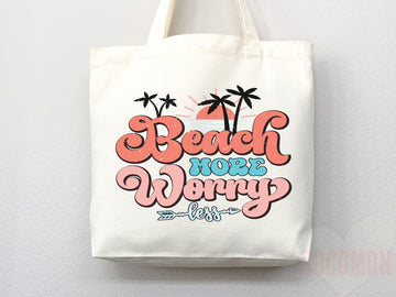 Beach Tote Bag Beach Bag Gift Bridesmaid Beach Summer Spring Tote Shopper Bag Eco Friendly Bag Reusable Grocery Tote Cute Tote School Bag