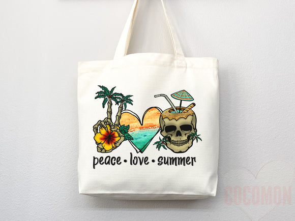 Beach Tote Bag Beach Bag Gift Bridesmaid Beach Summer Spring Tote Shopper Bag Eco Friendly Bag Reusable Grocery Tote Cute Tote School Bag
