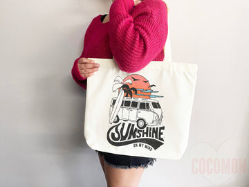 Beach Tote Bag Beach Bag Gift Bridesmaid Beach Summer Spring Tote Shopper Bag Eco Friendly Bag Reusable Grocery Tote Cute Tote School Bag