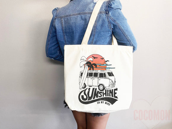 Beach Tote Bag Beach Bag Gift Bridesmaid Beach Summer Spring Tote Shopper Bag Eco Friendly Bag Reusable Grocery Tote Cute Tote School Bag