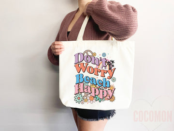 Beach Tote Bag Beach Bag Gift Bridesmaid Beach Summer Spring Tote Shopper Bag Eco Friendly Bag Reusable Grocery Tote Cute Tote School Bag