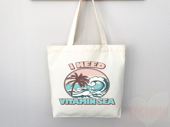 Beach Tote Bag Beach Bag Gift Bridesmaid Beach Summer Spring Tote Shopper Bag Eco Friendly Bag Reusable Grocery Tote Cute Tote School Bag