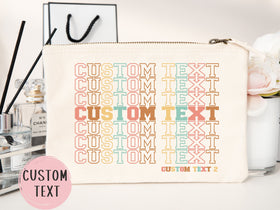 Personalized Cosmetic Pouch — Custom Makeup Bag
