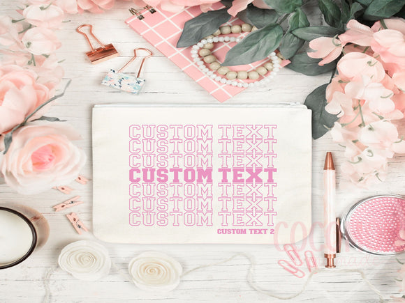 Personalized Cosmetic Pouch Custom Makeup Bag Gift Custom Make Up Pouch Women Teen Birthday Gift Monogram Cosmetic Bag Bridesmaid Gift Idea