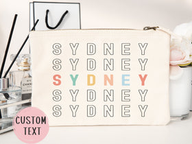 Personalized Cosmetic Pouch — Custom Makeup Bag