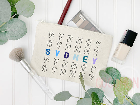 Personalized Cosmetic Pouch Custom Makeup Bag Gift Custom Make Up Pouch Women Teen Birthday Gift Monogram Cosmetic Bag Bridesmaid Gift Idea