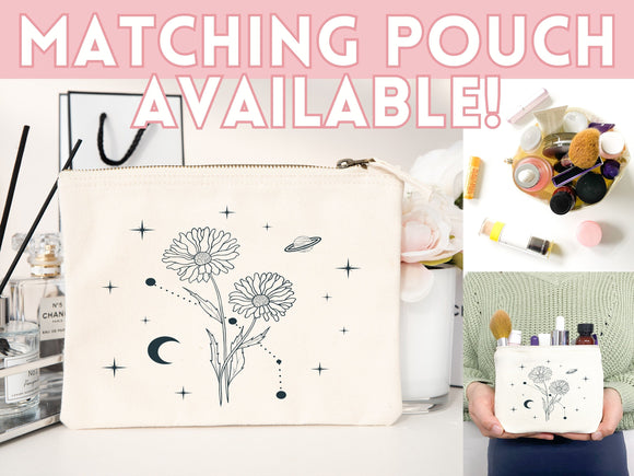 Custom Birth Flower Tote Bag Zodiac Gift Custom Zodiac Flower Bag Custom Tote Shopper Aesthetic Bag Flower Gift for Her Custom Gift for Mom