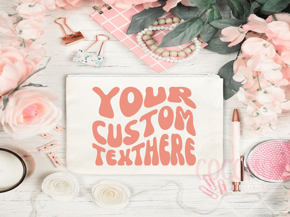 Personalized Cosmetic Pouch Custom Makeup Bag Gift Custom Make Up Pouch Women Teen Birthday Gift Monogram Cosmetic Bag Bridesmaid Gift Idea