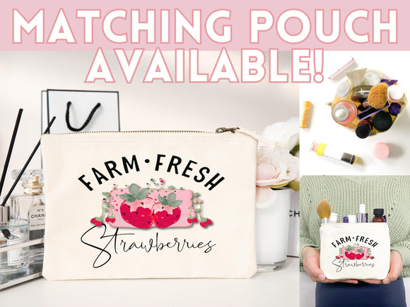 Strawberry Tote Bag Strawberry Lover Gift Spring Tote Shopper Summer Bag Eco Friendly Bag Reusable Grocery Tote Cute Tote Farmers Market Bag