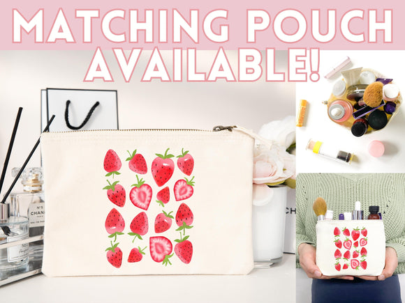 Strawberry Tote Bag Strawberry Lover Gift Spring Tote Shopper Summer Bag Eco Friendly Bag Reusable Grocery Tote Cute Tote Farmers Market Bag