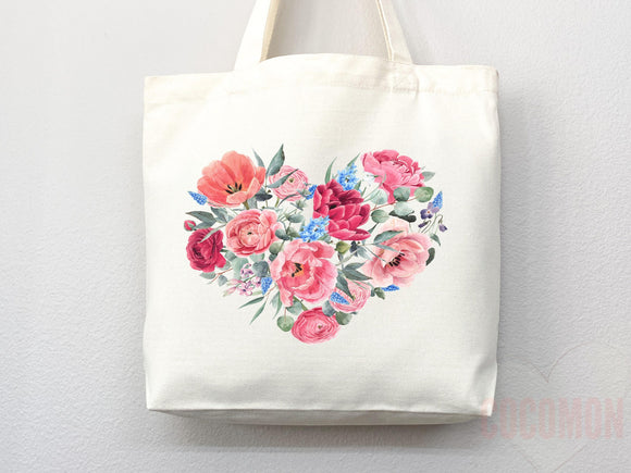Rose Tote Bag, flower tote bag, tote bag canvas, eco friendly bag, aesthetic tote, reusable bag, floral tote bag,plant lover, flower bag