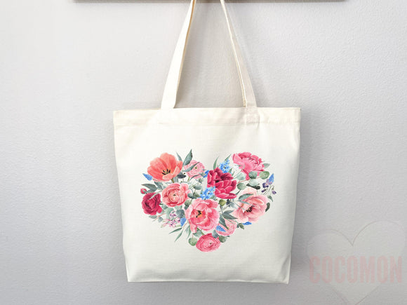 Rose Tote Bag, flower tote bag, tote bag canvas, eco friendly bag, aesthetic tote, reusable bag, floral tote bag,plant lover, flower bag