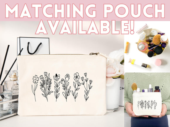 Floral Tote Bag flower tote canvas wildflower bag eco friendly bag aesthetic tote bag reusable bag gift for plant lover tote flower bag cute