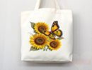 Sunflower Tote Bag, flower tote bag, tote bag canvas, eco friendly bag,aesthetic tote,butterfly bag, floral tote bag,plant lover, flower bag