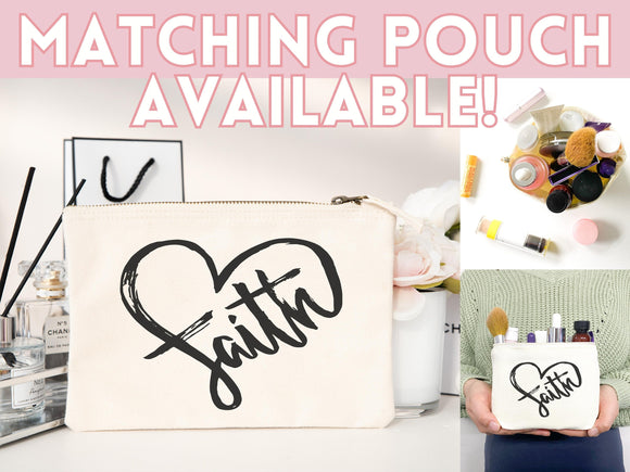 Faith Tote Bag Christian Tote Bag Canvas Gift Religious Gift Scripture Gift Bible Verse Christian Girl Gift Church Gift School Tote Shopper