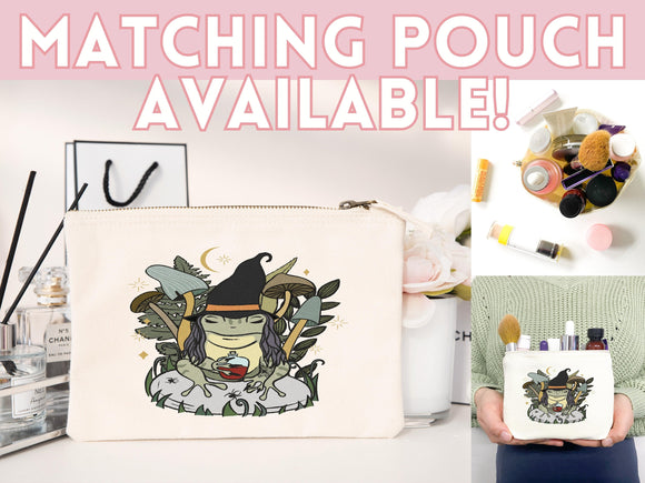 Frog Lover Bag Mushroom Tote bag cottagecore bag canvas tote bag aesthetic tote mushroom gift nature lover gift frog lover gift frog tote