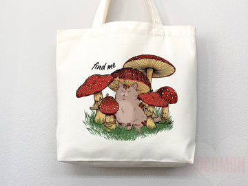 Mushroom Tote bag, cottagecore bag, canvas tote bag, eco friendly bag,aesthetic tote,mushroom gift,cute tote bag,fairycore,nature lover gift