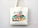 Beach Tote Bag Beach Bag Gift Bridesmaid Beach Summer Spring Tote Shopper Bag Eco Friendly Bag Reusable Grocery Tote Cute Tote School Bag