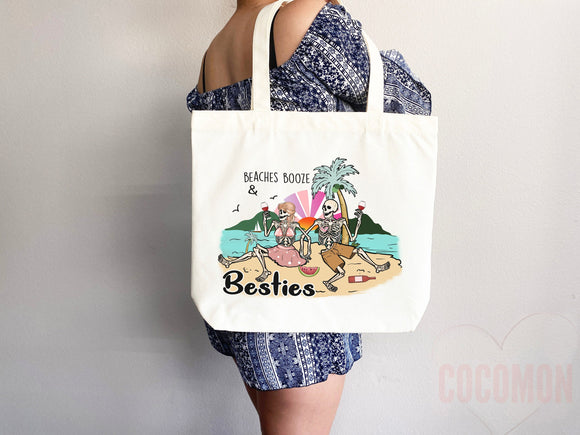 Beach Tote Bag Beach Bag Gift Bridesmaid Beach Summer Spring Tote Shopper Bag Eco Friendly Bag Reusable Grocery Tote Cute Tote School Bag