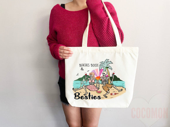 Beach Tote Bag Beach Bag Gift Bridesmaid Beach Summer Spring Tote Shopper Bag Eco Friendly Bag Reusable Grocery Tote Cute Tote School Bag