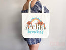 Beach Tote Bag Beach Bag Gift Bridesmaid Beach Summer Spring Tote Shopper Bag Eco Friendly Bag Reusable Grocery Tote Cute Tote School Bag