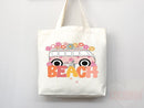 Beach Tote Bag Beach Bag Gift Bridesmaid Beach Summer Spring Tote Shopper Bag Eco Friendly Bag Reusable Grocery Tote Cute Tote School Bag