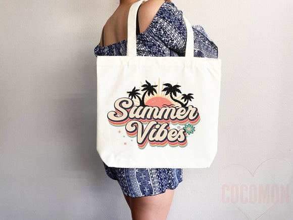 Beach Tote Bag Beach Bag Gift Bridesmaid Beach Summer Spring Tote Shopper Bag Eco Friendly Bag Reusable Grocery Tote Cute Tote School Bag