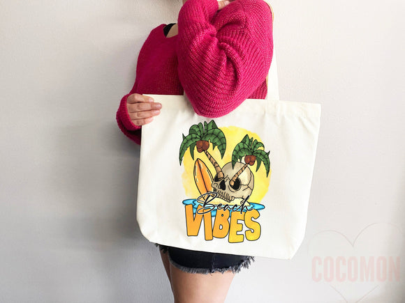 Beach Tote Bag Beach Bag Gift Bridesmaid Beach Summer Spring Tote Shopper Bag Eco Friendly Bag Reusable Grocery Tote Cute Tote School Bag