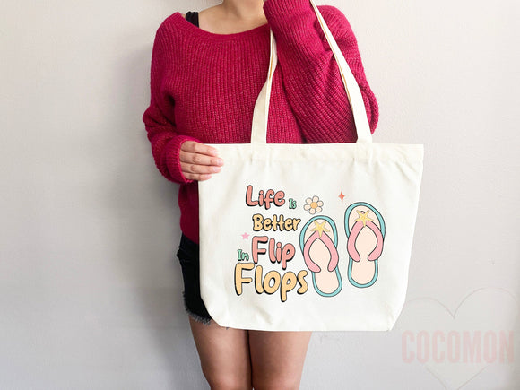 Beach Tote Bag Beach Bag Gift Bridesmaid Beach Summer Spring Tote Shopper Bag Eco Friendly Bag Reusable Grocery Tote Cute Tote School Bag