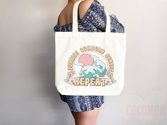 Beach Tote Bag Beach Bag Gift Bridesmaid Beach Summer Spring Tote Shopper Bag Eco Friendly Bag Reusable Grocery Tote Cute Tote School Bag