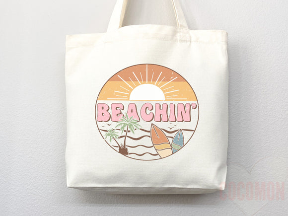 Beach Tote Bag Beach Bag Gift Bridesmaid Beach Summer Spring Tote Shopper Bag Eco Friendly Bag Reusable Grocery Tote Cute Tote School Bag