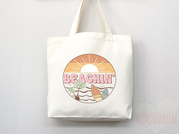 Beach Tote Bag Beach Bag Gift Bridesmaid Beach Summer Spring Tote Shopper Bag Eco Friendly Bag Reusable Grocery Tote Cute Tote School Bag