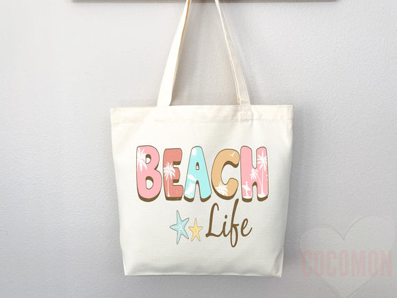 Beach Tote Bag Beach Bag Gift Bridesmaid Beach Summer Spring Tote Shopper Bag Eco Friendly Bag Reusable Grocery Tote Cute Tote School Bag