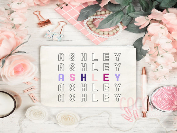 Personalized Cosmetic Pouch Custom Makeup Bag Gift Custom Make Up Pouch Women Teen Birthday Gift Monogram Cosmetic Bag Bridesmaid Gift Idea