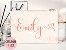 Personalized Cosmetic Pouch Custom Makeup Bag Gift Custom Make Up Pouch Women Teen Birthday Gift Monogram Cosmetic Bag Bridesmaid Gift Idea