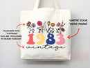 Customized Birth Year Tote Bag Floral Bag Personalized Birthday Gift Bag Custom Name Tote Bag Gift Tote Shopper Women Bag 40th Birthday