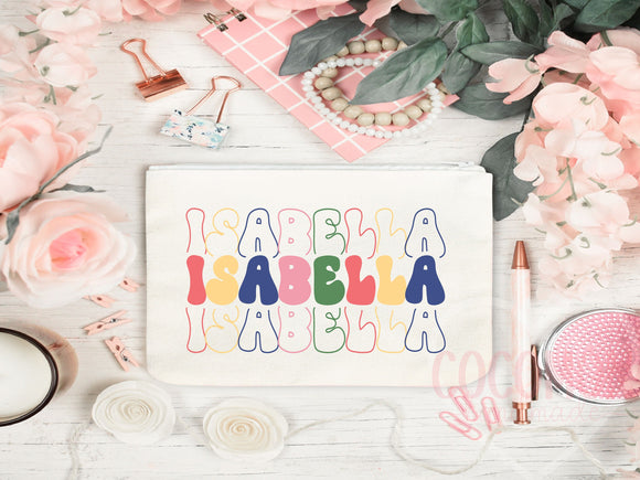 Personalized Cosmetic Pouch Custom Makeup Bag Gift Custom Make Up Pouch Women Teen Birthday Gift Monogram Cosmetic Bag Bridesmaid Gift Idea