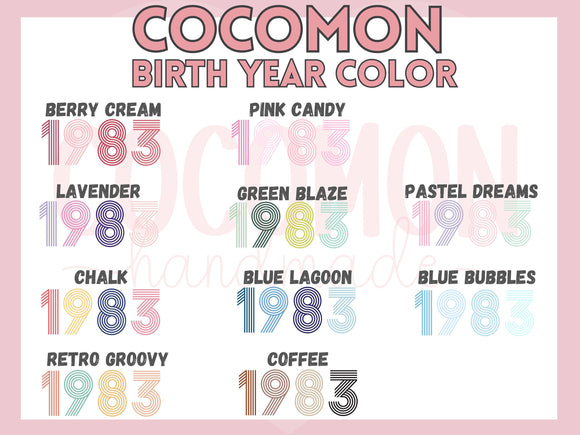 Customized Birth Year Tote Bag Floral Bag Personalized Birthday Gift Bag Custom Name Tote Bag Gift Tote Shopper Women Bag 40th Birthday