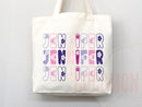 Personalized Name Bag Custom Name Tote Bag Custom Tote Shopper Women Bag Customized Name Gift For Her Personalized Gift For Her Reusable Bag