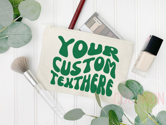 Personalized Cosmetic Pouch Custom Makeup Bag Gift Custom Make Up Pouch Women Teen Birthday Gift Monogram Cosmetic Bag Bridesmaid Gift Idea